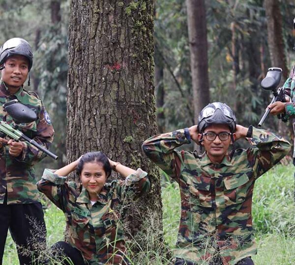 paket keceriaan para pemain paintball di wisata dlundung trawas